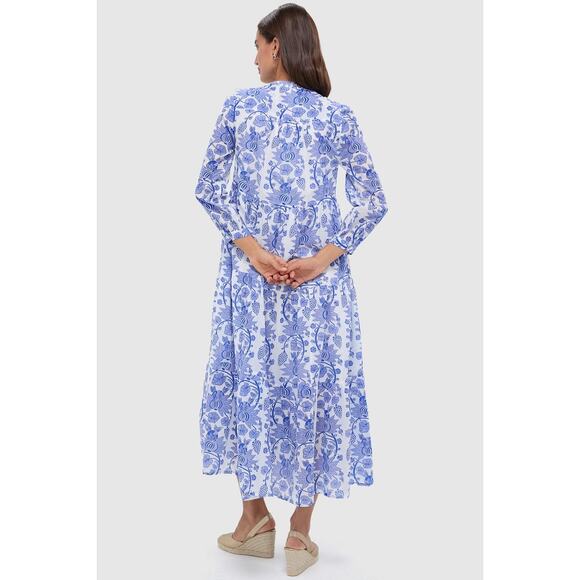 RO'S GARDEN Exclusive Bluefanny Rio Midi Dress Size M NWT Retail $200 Tuckernuck - Picture 2 of 8